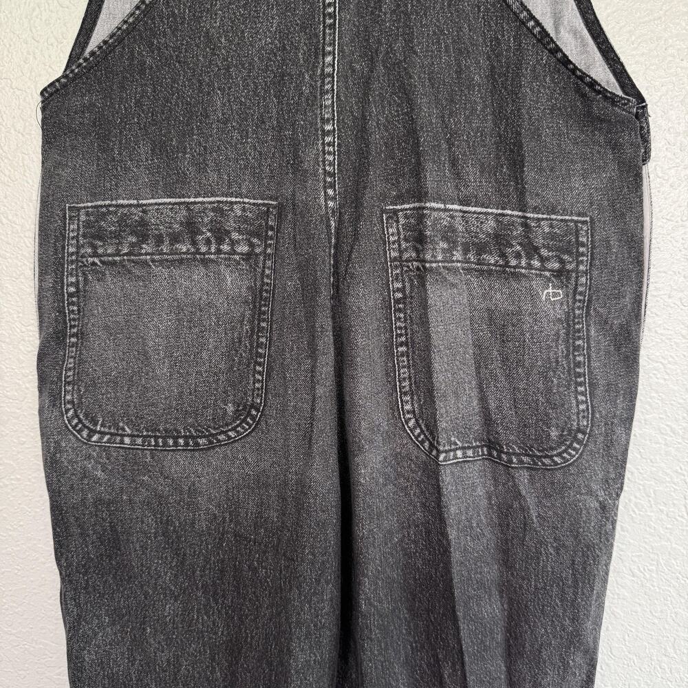 Rag & Bone Liquid Miramar Overalls Womens Small Faux Denim Cotton Terry Tencel - Picture 10 of 13